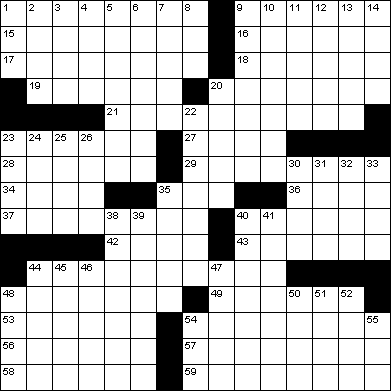 Daily Crossword 15 June