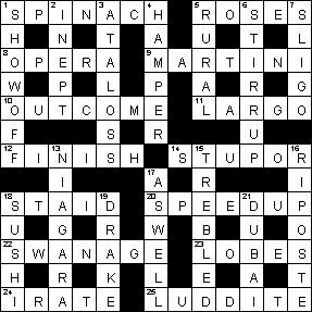 Daily Quick Crossword